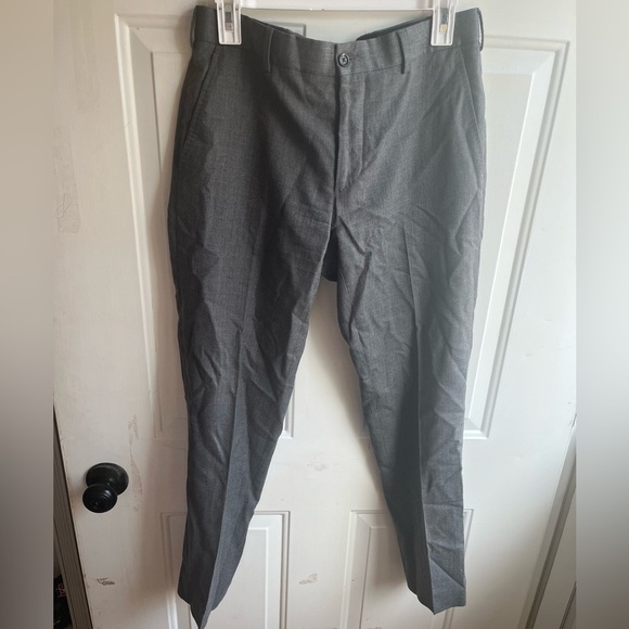 Ralph Lauren Black Label Men’s 100% Wool Grey Work Trousers Italy Size 30 - Picture 1 of 7